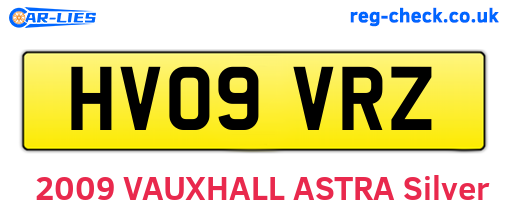 HV09VRZ are the vehicle registration plates.