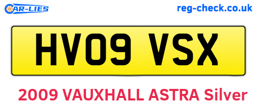 HV09VSX are the vehicle registration plates.