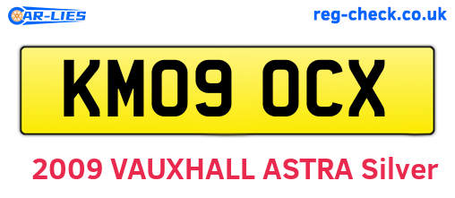 KM09OCX are the vehicle registration plates.