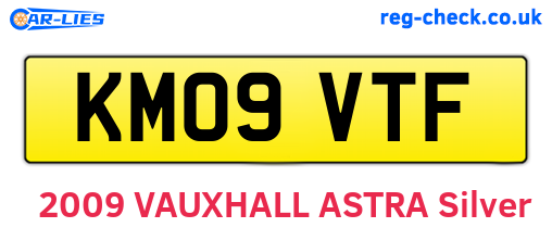 KM09VTF are the vehicle registration plates.