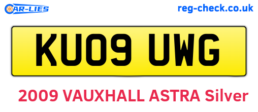 KU09UWG are the vehicle registration plates.