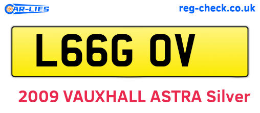 L66GOV are the vehicle registration plates.