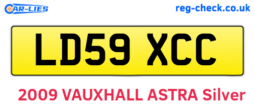 LD59XCC are the vehicle registration plates.