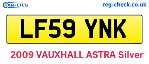 LF59YNK are the vehicle registration plates.