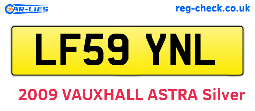 LF59YNL are the vehicle registration plates.