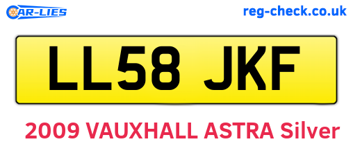 LL58JKF are the vehicle registration plates.