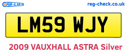 LM59WJY are the vehicle registration plates.