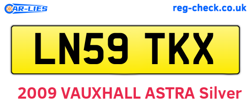LN59TKX are the vehicle registration plates.