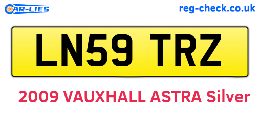 LN59TRZ are the vehicle registration plates.