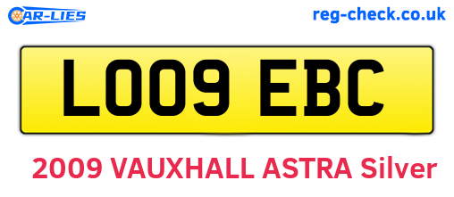 LO09EBC are the vehicle registration plates.