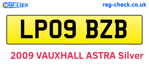 LP09BZB are the vehicle registration plates.
