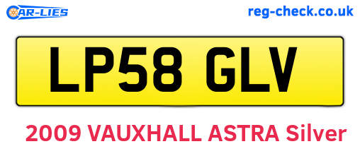 LP58GLV are the vehicle registration plates.