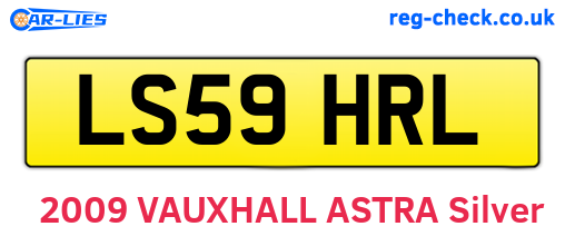 LS59HRL are the vehicle registration plates.