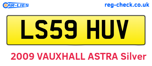 LS59HUV are the vehicle registration plates.