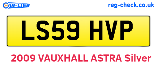 LS59HVP are the vehicle registration plates.