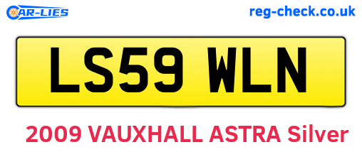LS59WLN are the vehicle registration plates.