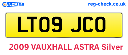LT09JCO are the vehicle registration plates.