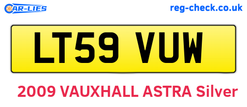 LT59VUW are the vehicle registration plates.