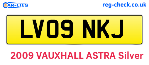 LV09NKJ are the vehicle registration plates.