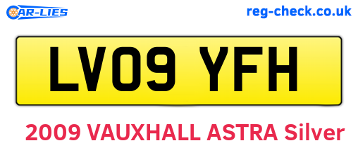 LV09YFH are the vehicle registration plates.