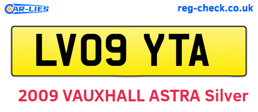 LV09YTA are the vehicle registration plates.