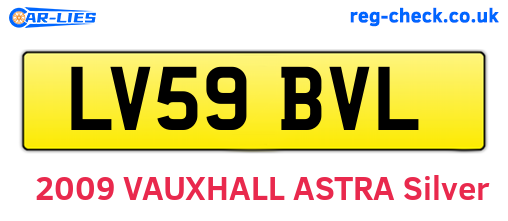 LV59BVL are the vehicle registration plates.