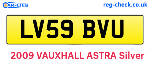 LV59BVU are the vehicle registration plates.