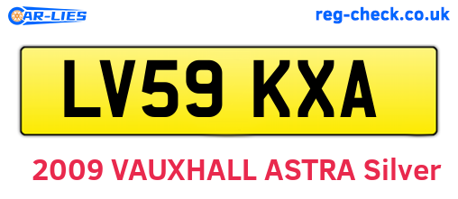 LV59KXA are the vehicle registration plates.