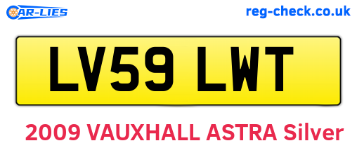 LV59LWT are the vehicle registration plates.