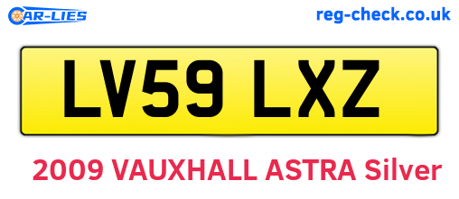 LV59LXZ are the vehicle registration plates.
