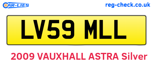 LV59MLL are the vehicle registration plates.