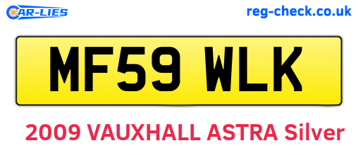 MF59WLK are the vehicle registration plates.