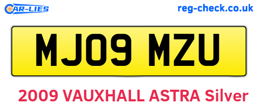 MJ09MZU are the vehicle registration plates.