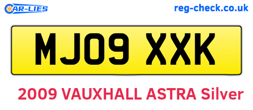 MJ09XXK are the vehicle registration plates.