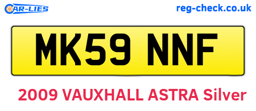 MK59NNF are the vehicle registration plates.