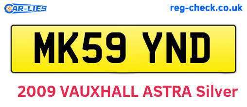 MK59YND are the vehicle registration plates.