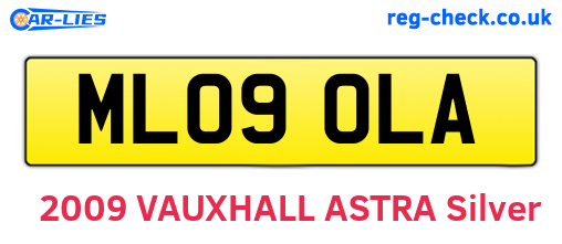 ML09OLA are the vehicle registration plates.