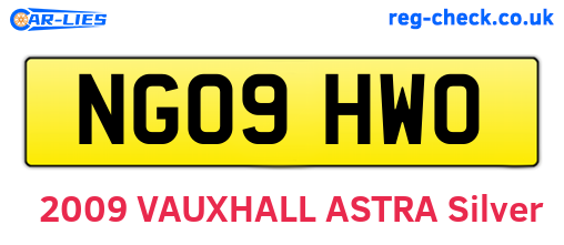 NG09HWO are the vehicle registration plates.
