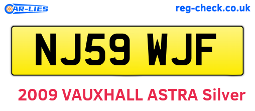 NJ59WJF are the vehicle registration plates.