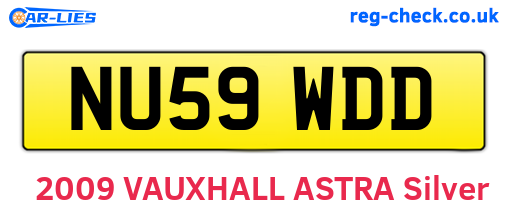 NU59WDD are the vehicle registration plates.