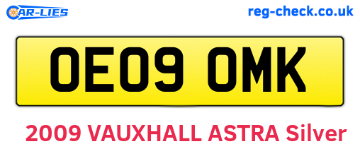 OE09OMK are the vehicle registration plates.