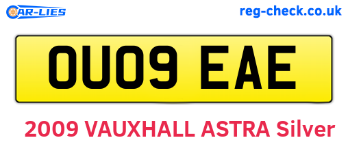 OU09EAE are the vehicle registration plates.