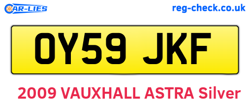 OY59JKF are the vehicle registration plates.