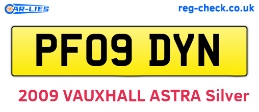 PF09DYN are the vehicle registration plates.