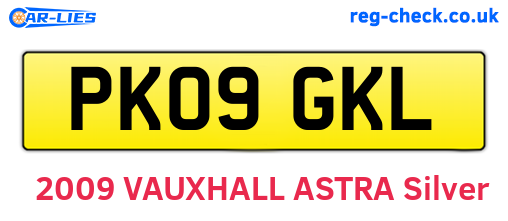 PK09GKL are the vehicle registration plates.
