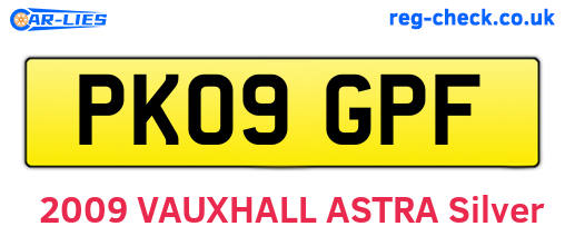 PK09GPF are the vehicle registration plates.