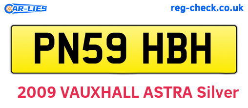 PN59HBH are the vehicle registration plates.
