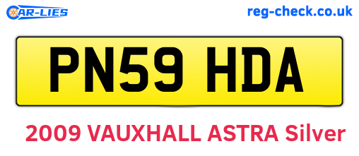 PN59HDA are the vehicle registration plates.