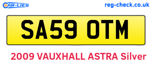 SA59OTM are the vehicle registration plates.