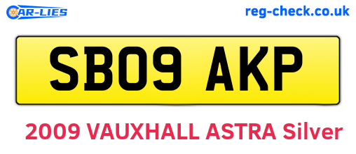 SB09AKP are the vehicle registration plates.
